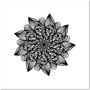 Abstract Symmetrical Mandala Flower GC-002 Posters and Art